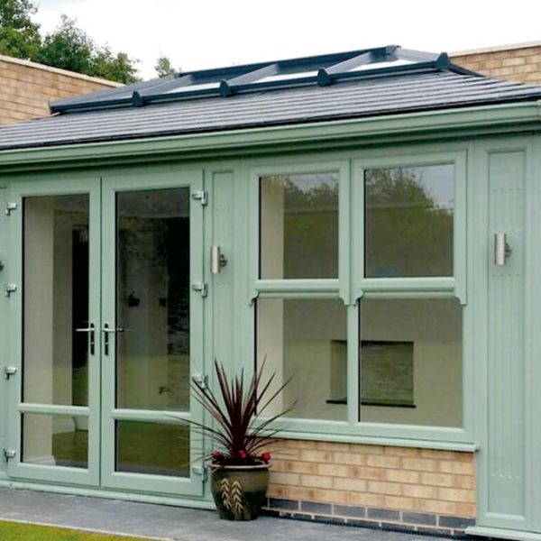 Orangery Solid Tile Roof in Chartwell Green