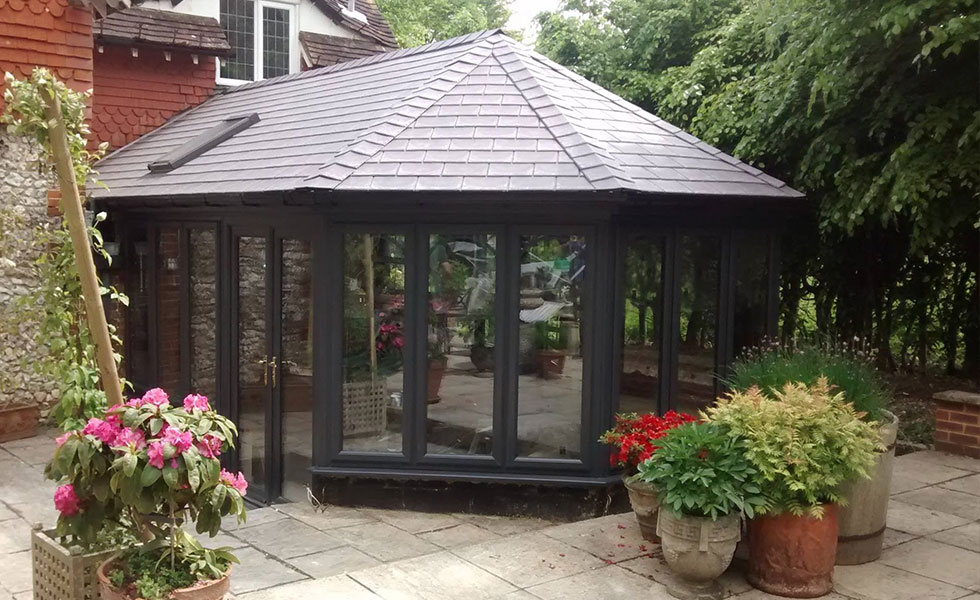 Grey Victorian Solid Tile Roof