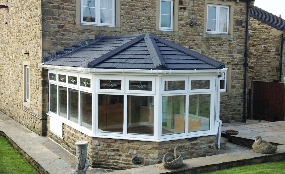 uPVC Conservatory with Solid Tile Roof