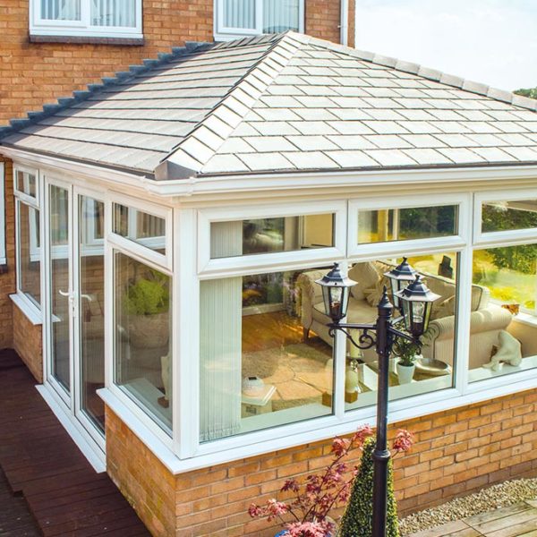 Premium Grey Conservatory Tile Roof