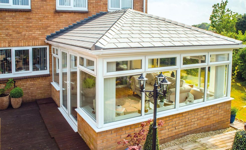 Premium Grey Conservatory Tile Roof